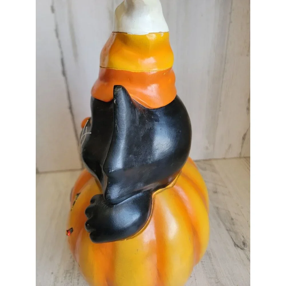 Eerie Alley light up‎ cat pumpkin candy corn Halloween prop home decor